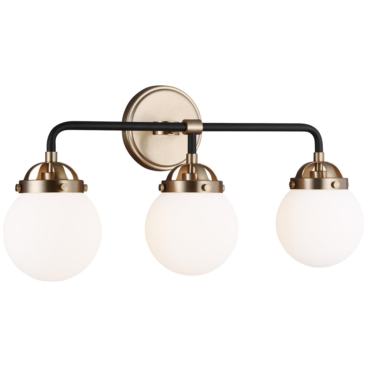 Sea Gull Lighting Cafe 3-Light Wall/Bath Sconce without Bulb