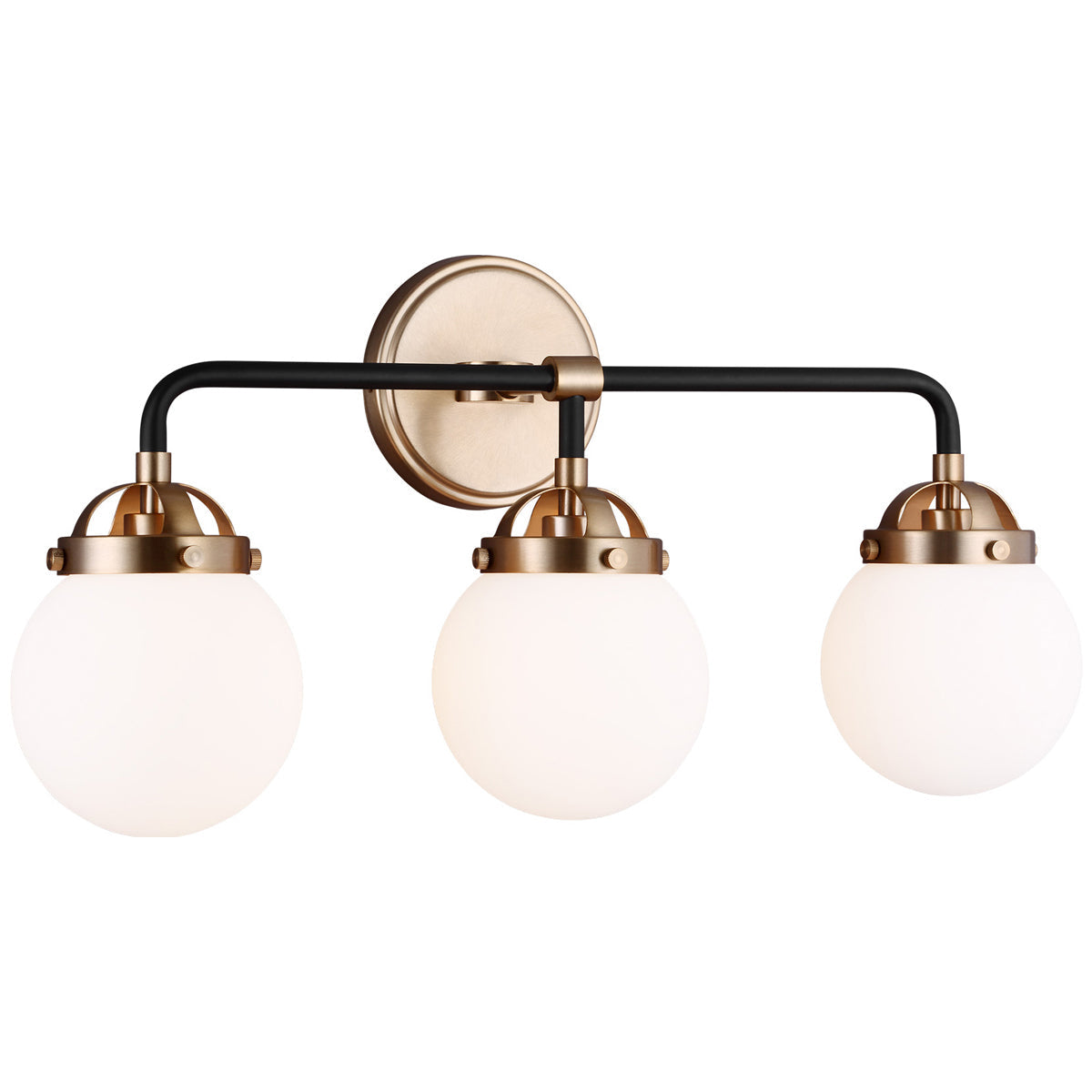 Sea Gull Lighting Cafe 3-Light Wall/Bath Sconce with Bulb