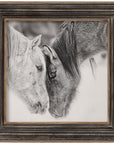 Uttermost Custom Black and White Horses Print