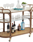 Tommy Bahama Palm Desert Toscana Rattan Mobile Bar Cart