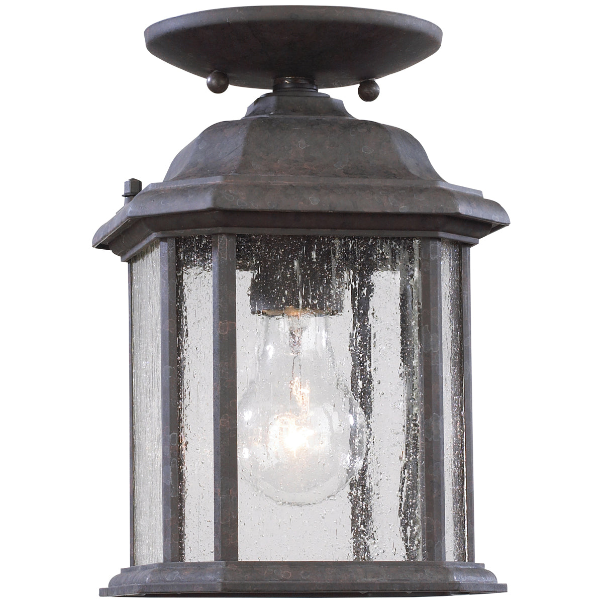 Sea Gull Lighting Kent 1-Light Outdoor Semi-Flush Pendant