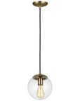 Sea Gull Lighting Leo-Hanging Globe 8" 1-Light Pendant with Bulb