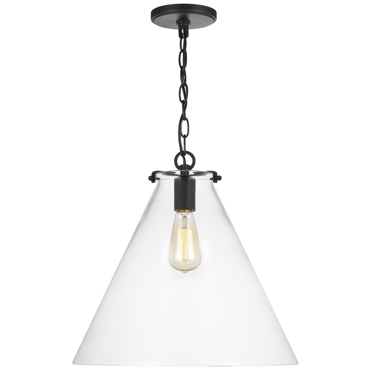 Sea Gull Lighting Kate 1-Light Cone Pendant without Bulb