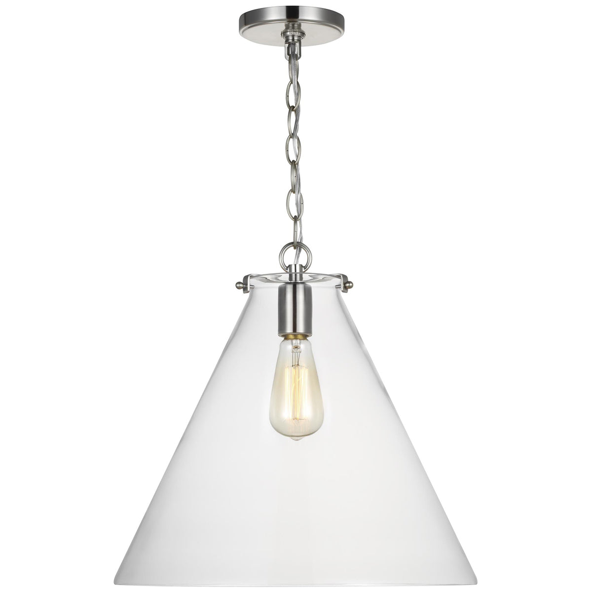 Sea Gull Lighting Kate 1-Light Cone Pendant with Bulb