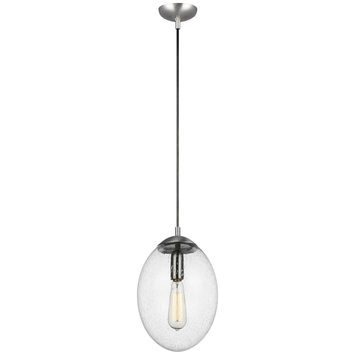 Sea Gull Lighting Leo-Hanging Globe 10&quot; 1-Light Pendant with Bulb