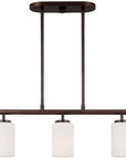 Sea Gull Lighting Oslo 3-Light Island Pendant with Bulb