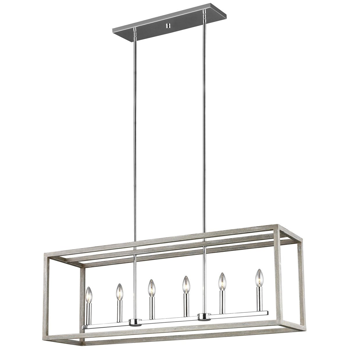 Sea Gull Lighting Moffet Street 6-Light Island Pendant - Steel