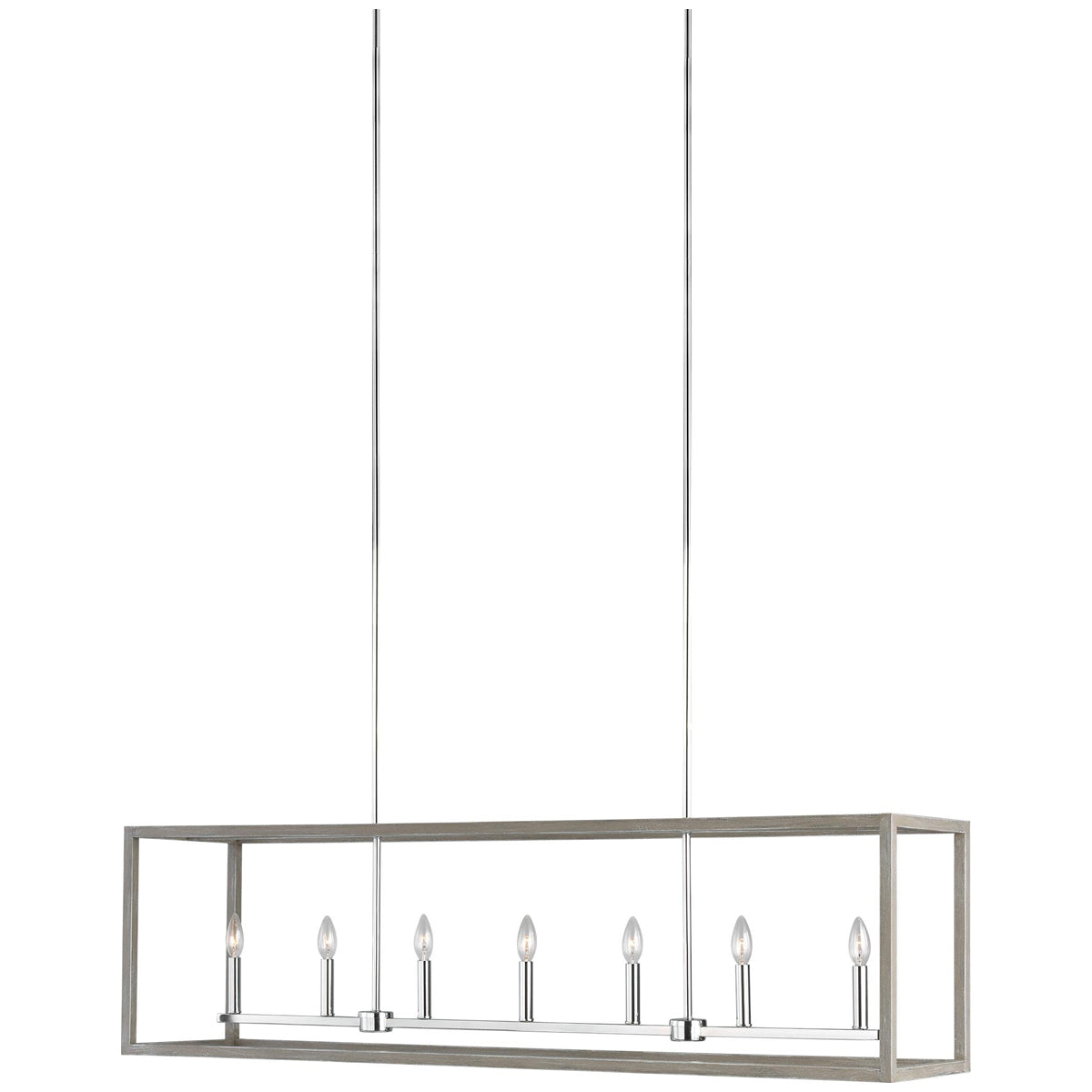 Sea Gull Lighting Moffet Street Long 7-Light Island Pendant with Bulb