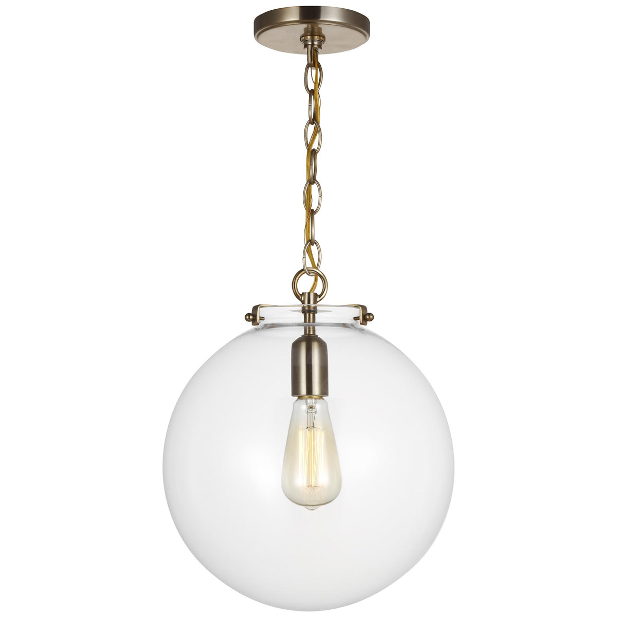 Sea Gull Lighting Kate 1-Light Sphere Pendant without Bulb