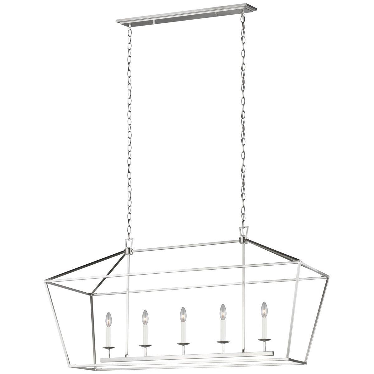 Sea Gull Lighting Dianna 5-Light Medium Linear Chandelier with Bulb