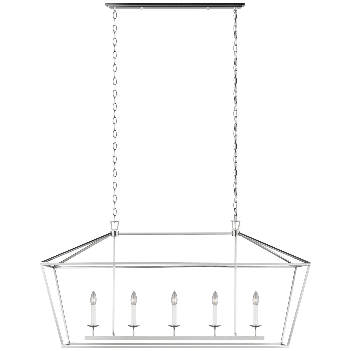 Sea Gull Lighting Dianna 5-Light Medium Linear Chandelier with Bulb