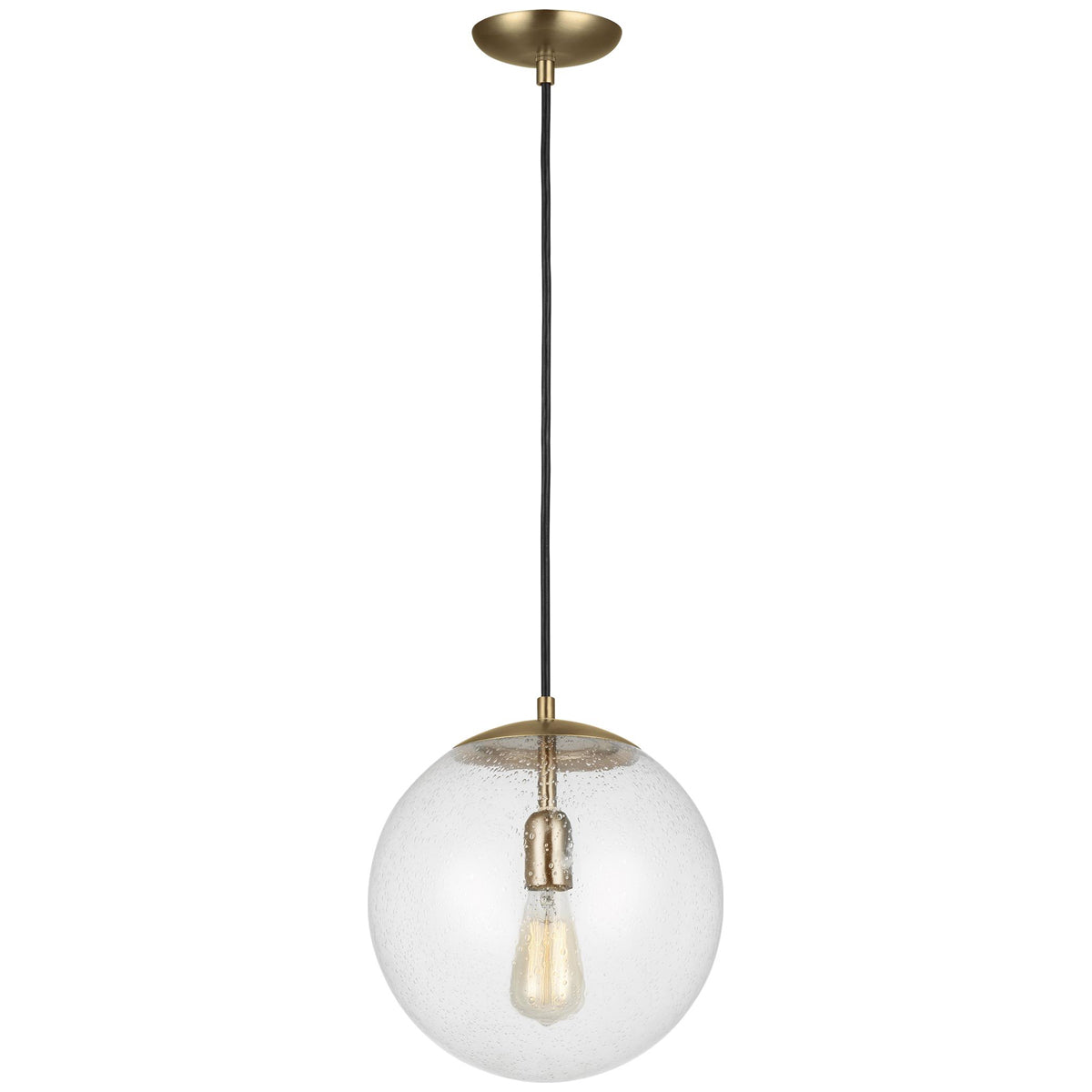 Sea Gull Lighting Leo-Hanging Globe 12&quot; 1-Light Pendant with Bulb