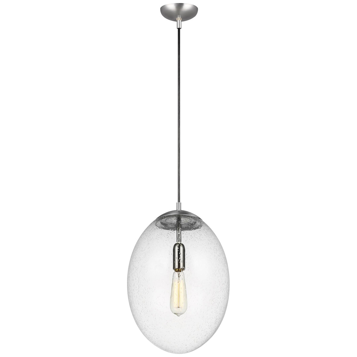 Sea Gull Lighting Leo-Hanging Globe 14&quot; 1-Light Pendant with Bulb