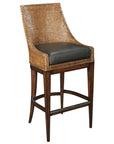 Woodbridge Furniture Umber Woven Leather Bar Stool