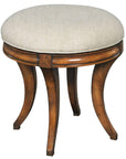 Woodbridge Furniture Beige Linen Swivel Vanity Seat Stool