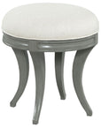 Woodbridge Furniture Beige Linen Swivel Vanity Seat Stool