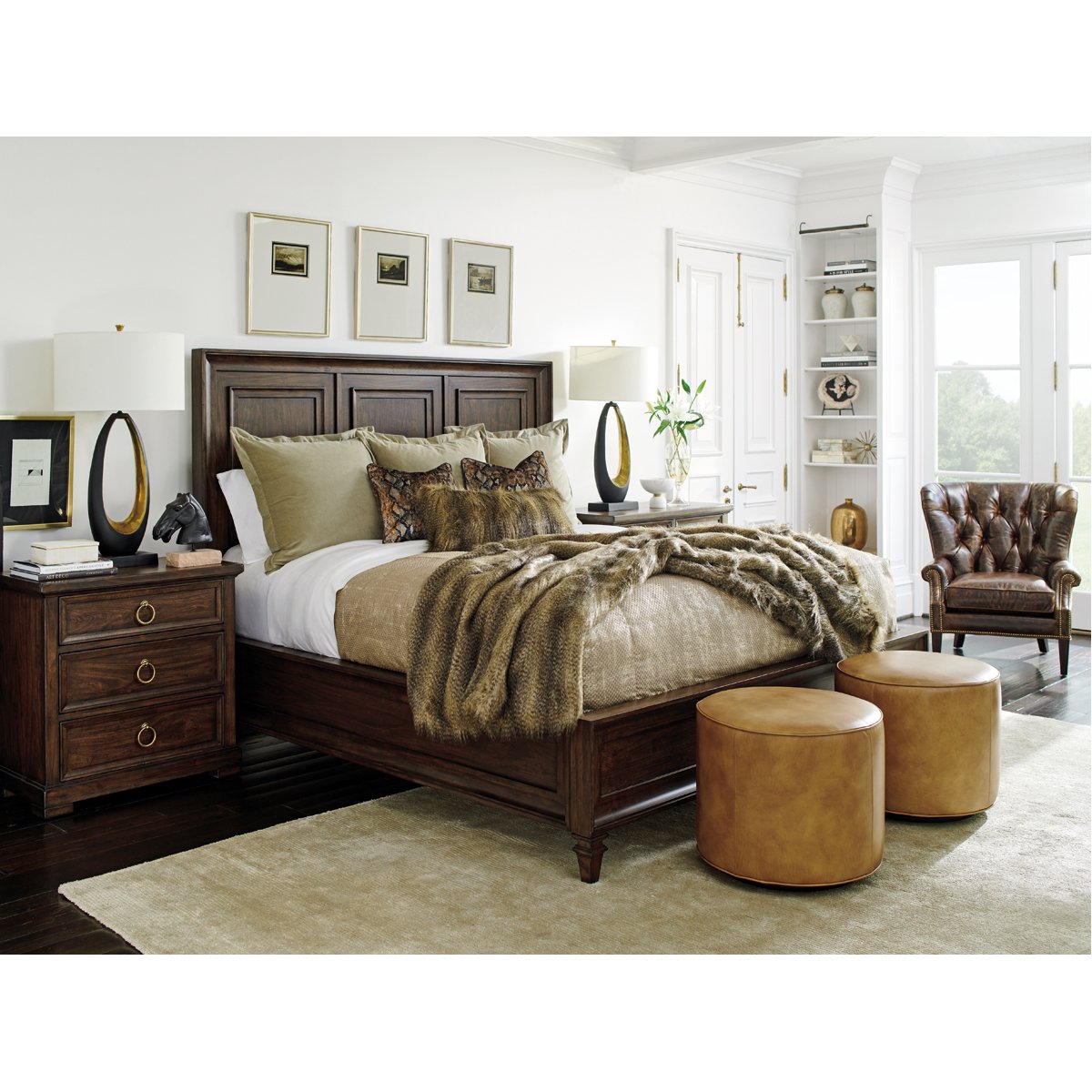 Lexington Silverado Walnut Creek Wood Panel Bed