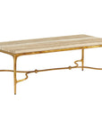 Lexington Silverado Menlo Park Rectangular Cocktail Table, Stone Top