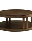 Lexington Silverado Stinson Round Cocktail Table with Glass Top