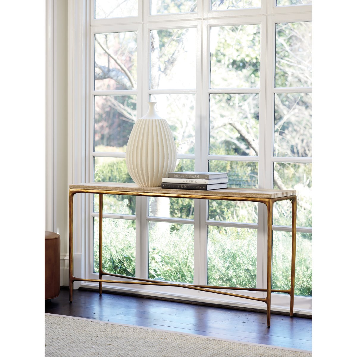 Lexington Silverado Menlo Park Console Table with Stone Top