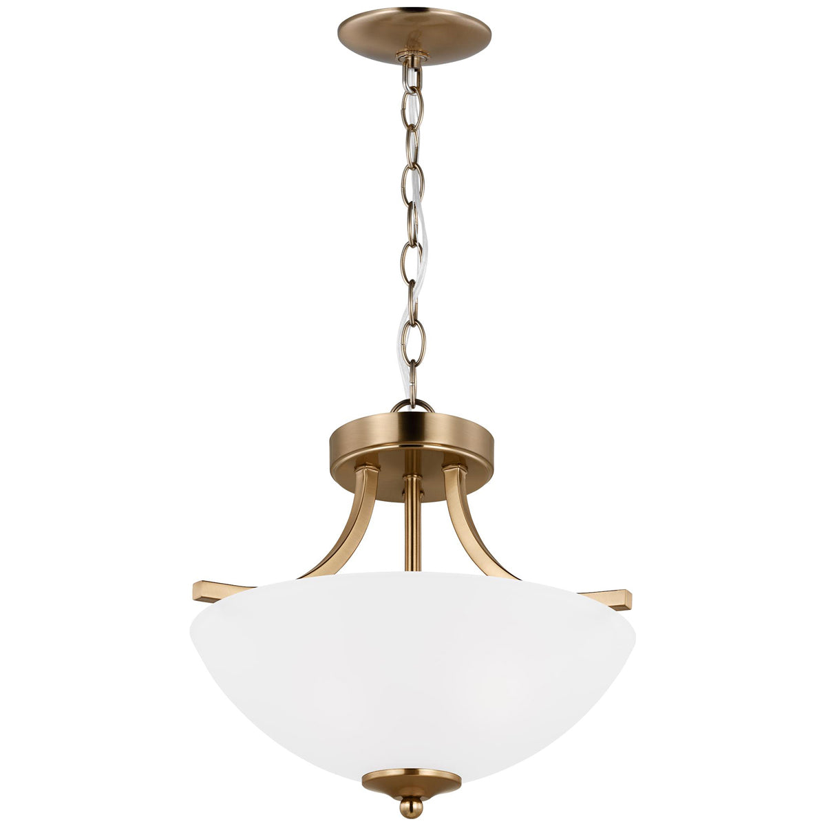 Sea Gull Lighting Geary 2-Light Semi-Flush Convertible Pendant