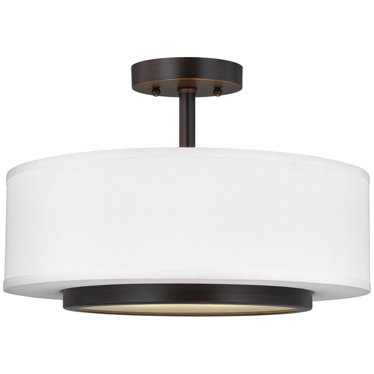 Sea Gull Lighting Nance 2-Light Semi-Flush Pendant without Bulb