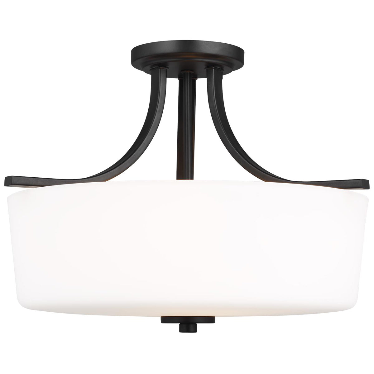 Sea Gull Lighting Kemal 3-Light Semi-Flush Mount with Bulb