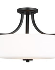 Sea Gull Lighting Kemal 3-Light Semi-Flush Mount with Bulb