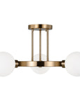 Sea Gull Lighting Clybourn 3-Light Semi-Flush Mount without Bulb