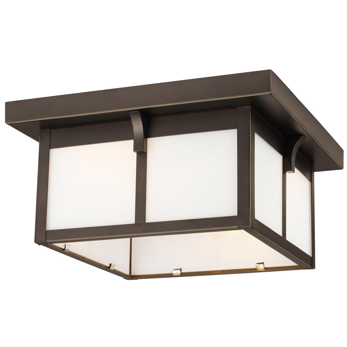 Sea Gull Lighting Tomek 2-Light Outdoor Flush Mount with Bulb