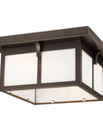 Sea Gull Lighting Tomek 2-Light Outdoor Flush Mount with Bulb