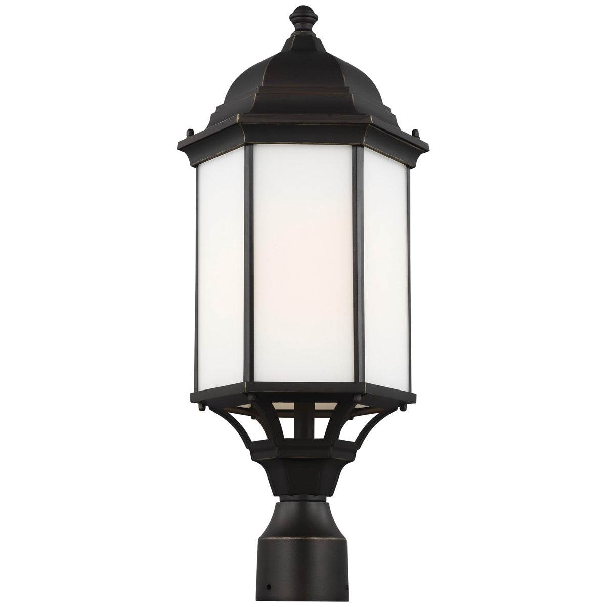 Sea Gull Lighting Sevier Large 1-Light Outdoor Post Lantern with Bulb