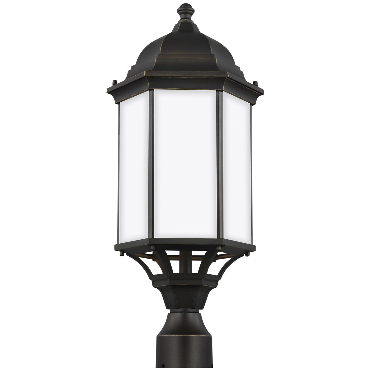 Sea Gull Lighting Sevier Large 1-Light Outdoor Post Lantern with Bulb