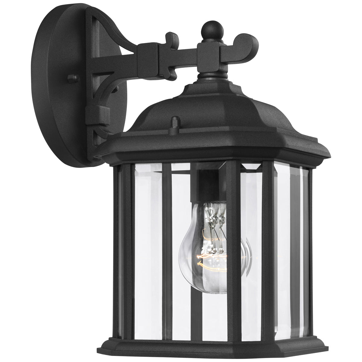 Sea Gull Lighting Kent 1-Light Outdoor Wall Lantern - Black