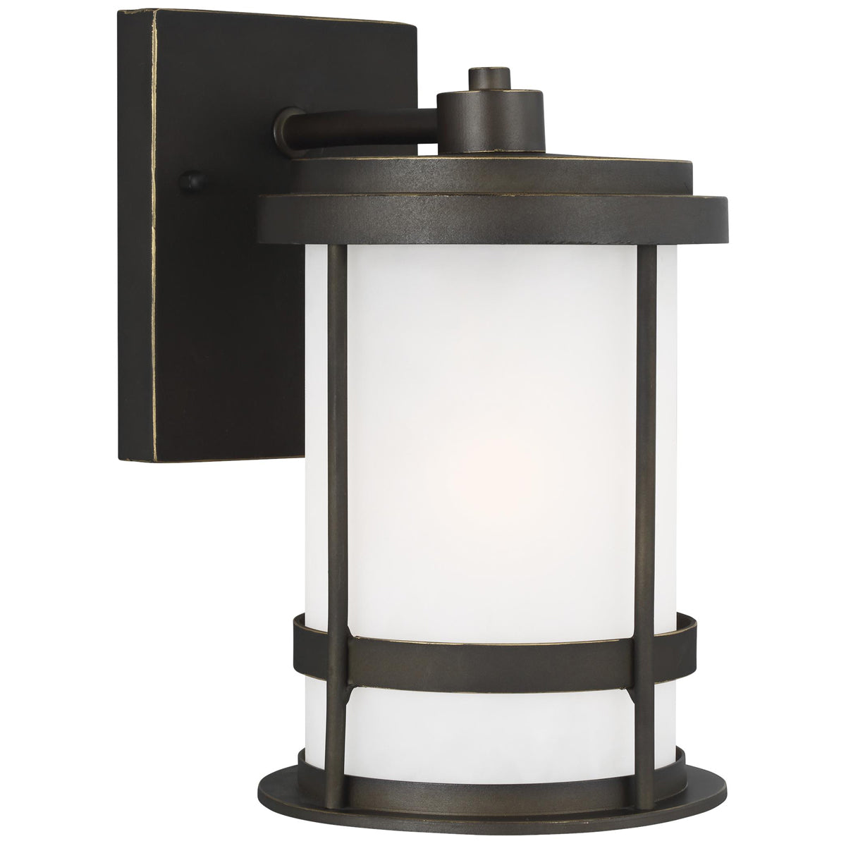 Sea Gull Lighting Wilburn Small 1-Light Outdoor Wall Lantern with Bulb