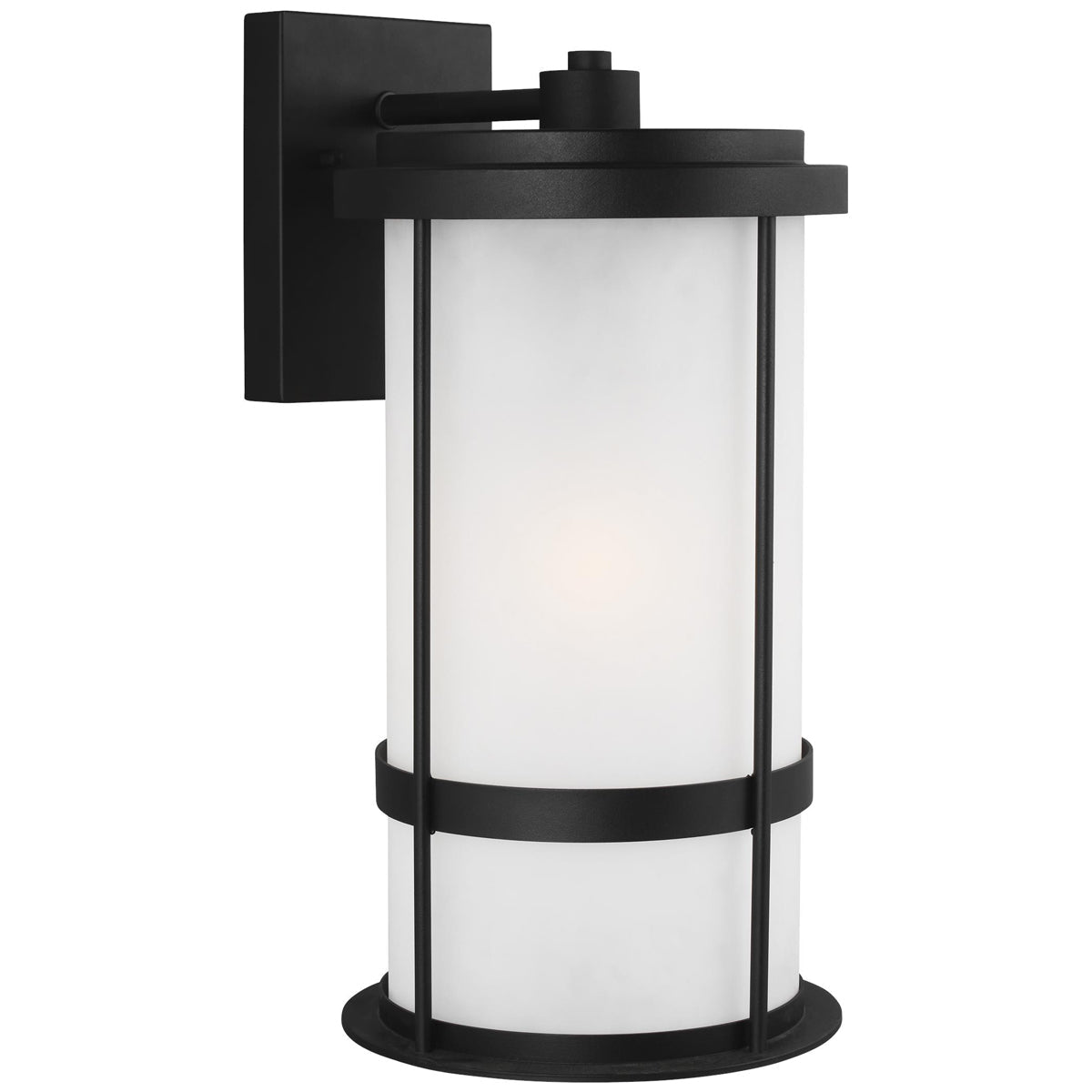 Sea Gull Lighting Wilburn Large 1-Light Outdoor Wall Lantern with Bulb