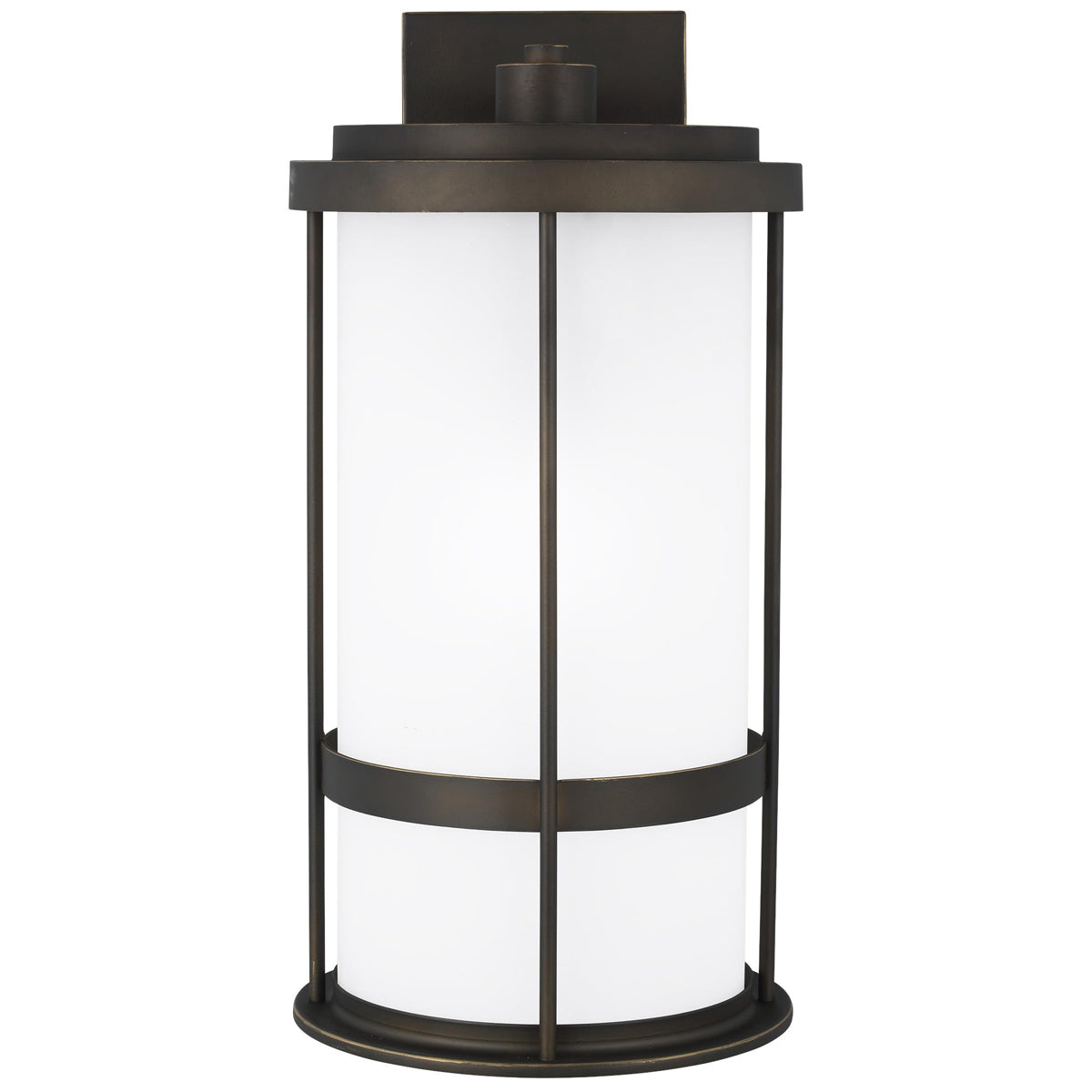 Sea Gull Lighting Wilburn Large 1-Light Outdoor Wall Lantern with Bulb