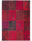 Louis de Poortere Vintage Patchwork 8014 Red Rug, 5'7" x 7'10"