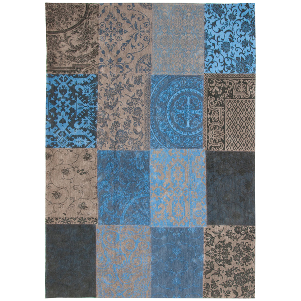 Louis de Poortere Vintage Patchwork 8107 Forget Me Not Rug