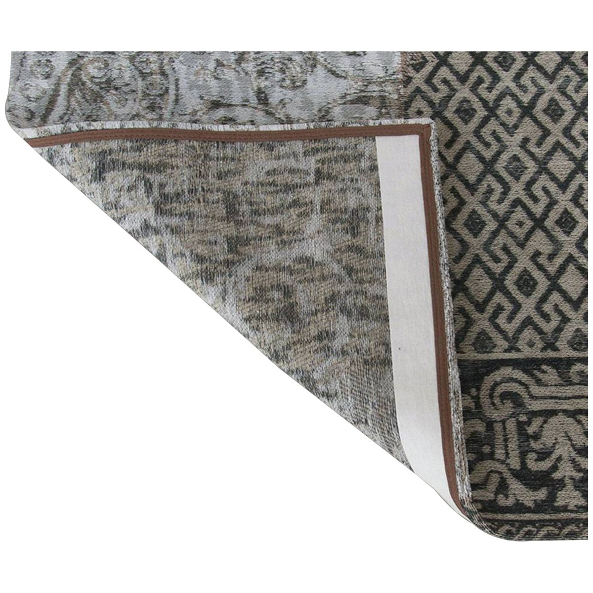 Louis de Poortere Vintage Multi 8101 Black and White Rug