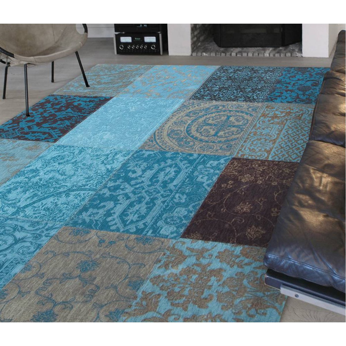 Louis de Poortere Vintage Multi 8105 Turquoise Rug