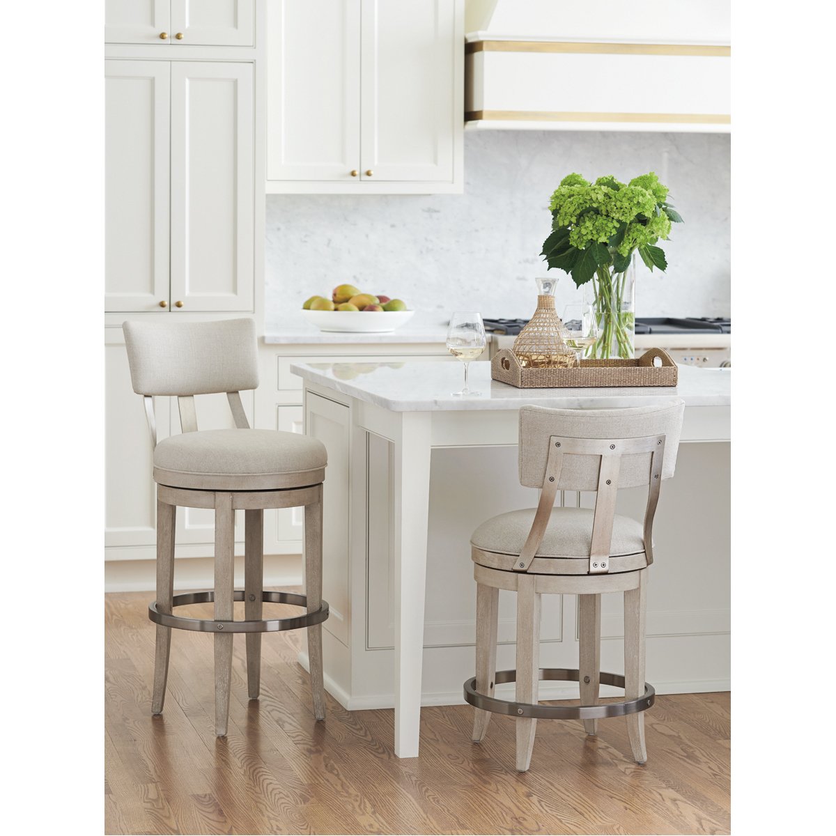 Lexington Malibu Cliffside Swivel Upholstered Bar Stool