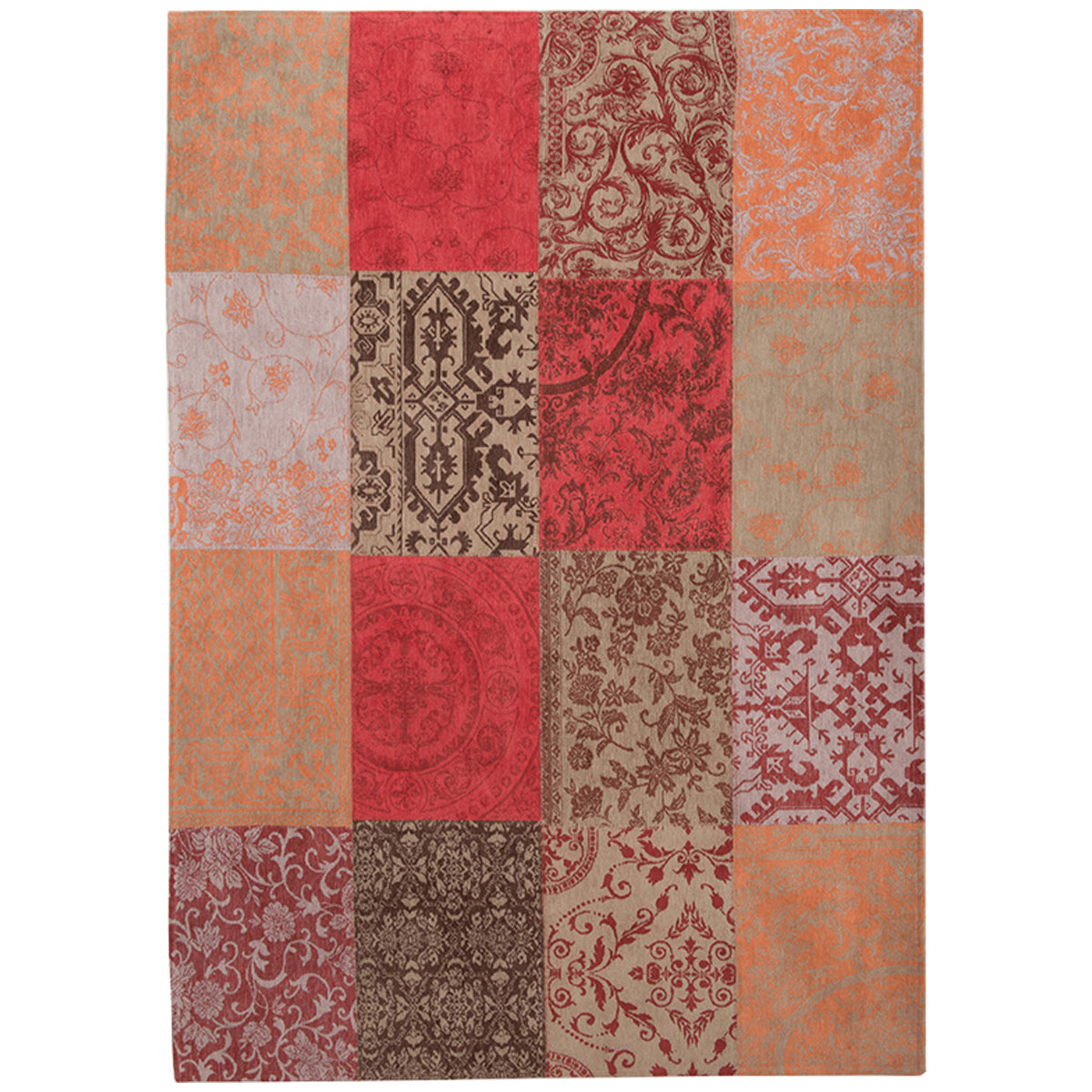 Louis de Poortere Vintage Patchwork 8370 Foliage Rug, 4&#39;7&quot; x 6&#39;7&quot;