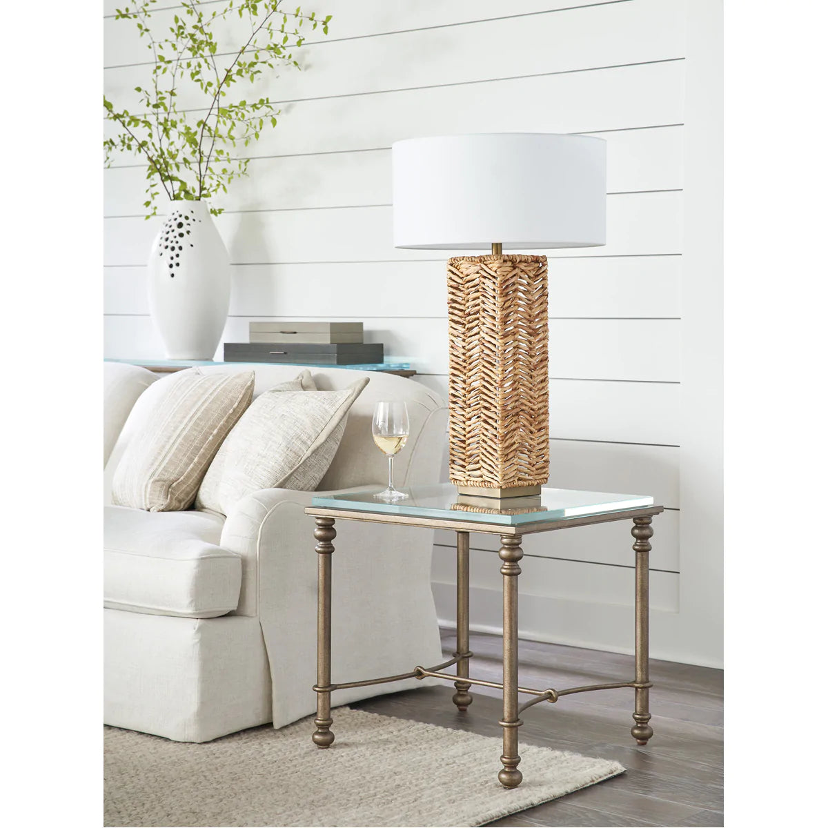 Lexington Barclay Butera Laguna Bluff Metal and Glass End Table