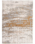 Louis de Poortere Mad Men Griff 8419 Columbus Gold Rug, 7'6" x 10'10"