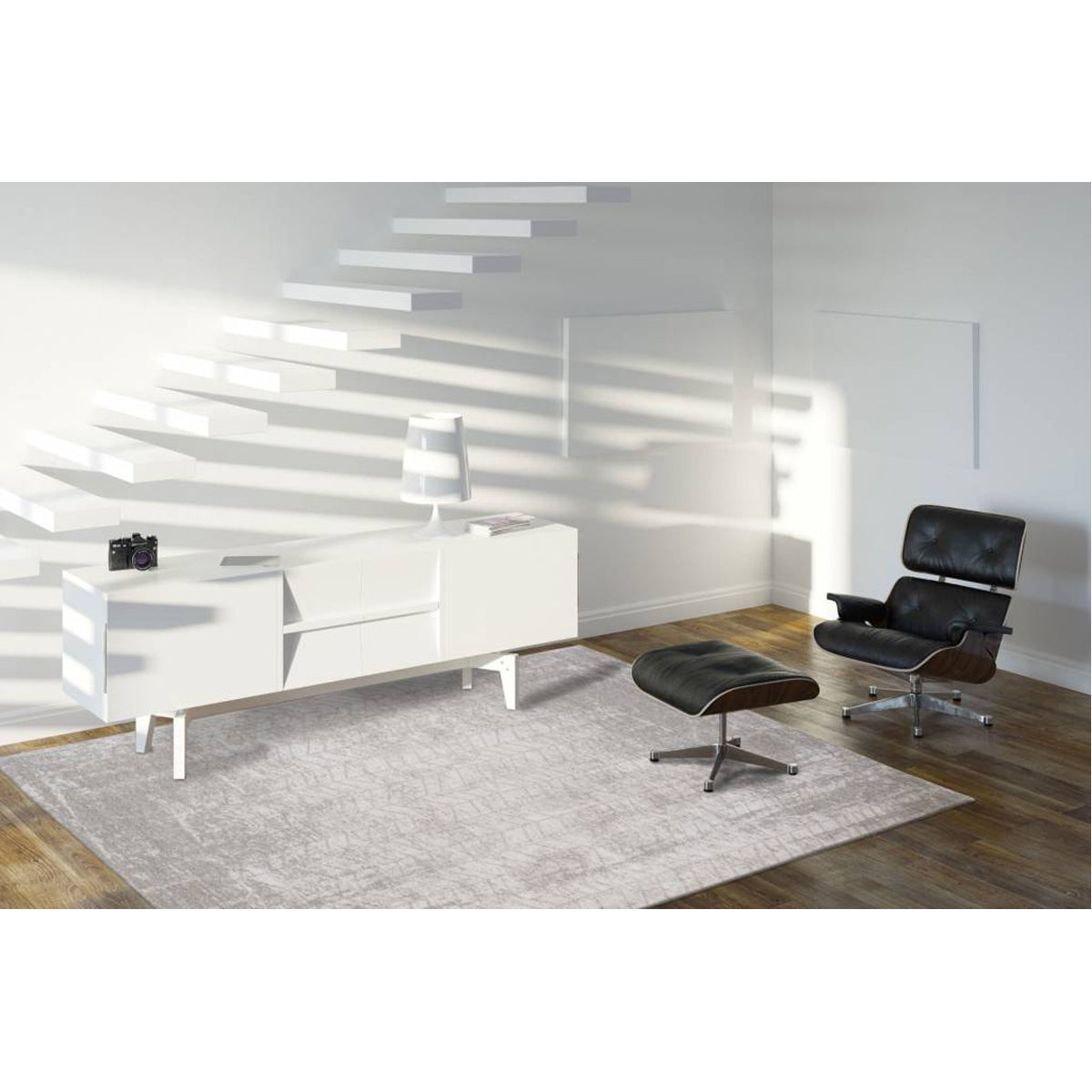 Louis de Poortere Mad Men Jacob&#39;s Ladder 8929 White Plains Rug