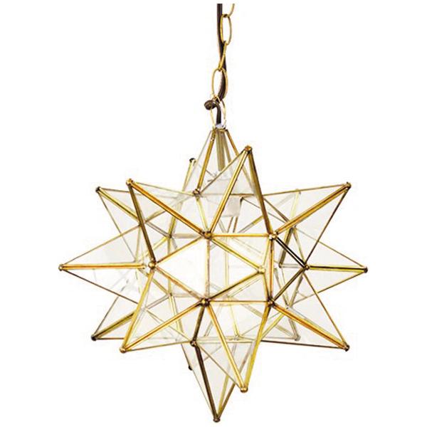 Worlds Away Moravian Clear Star Chandelier