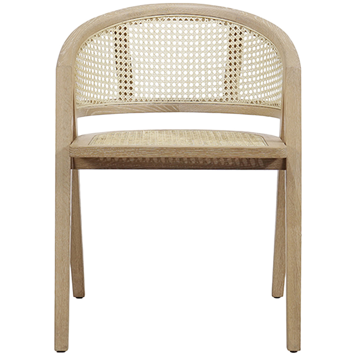 Worlds Away Cane Barrel Back Dining Chair