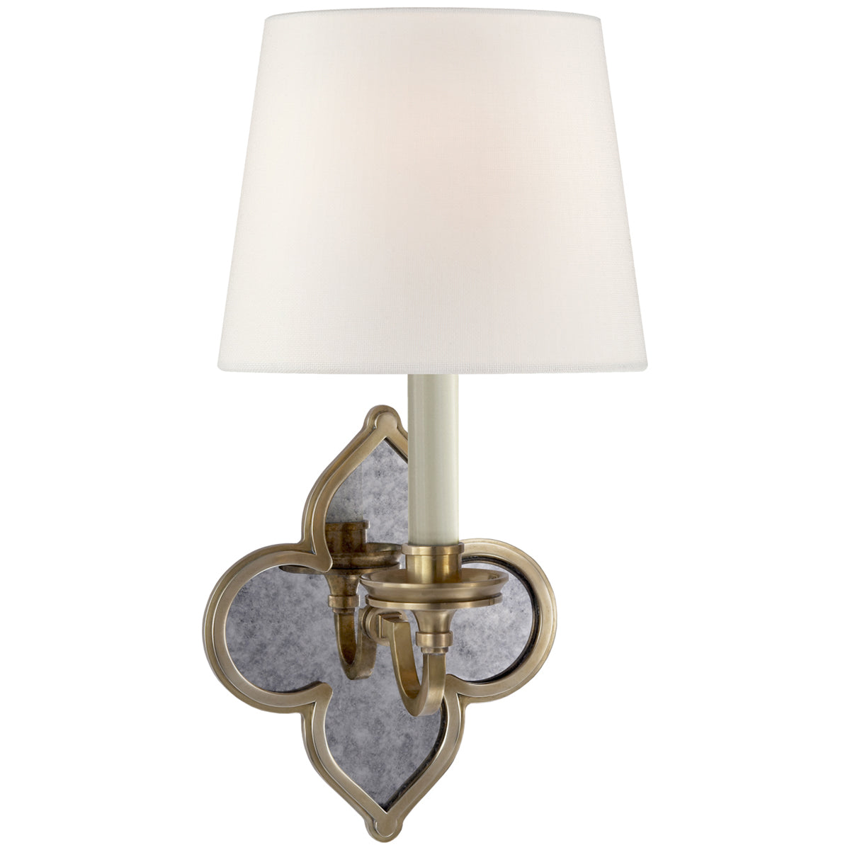 Visual Comfort Lana Single Sconce with Linen Shade