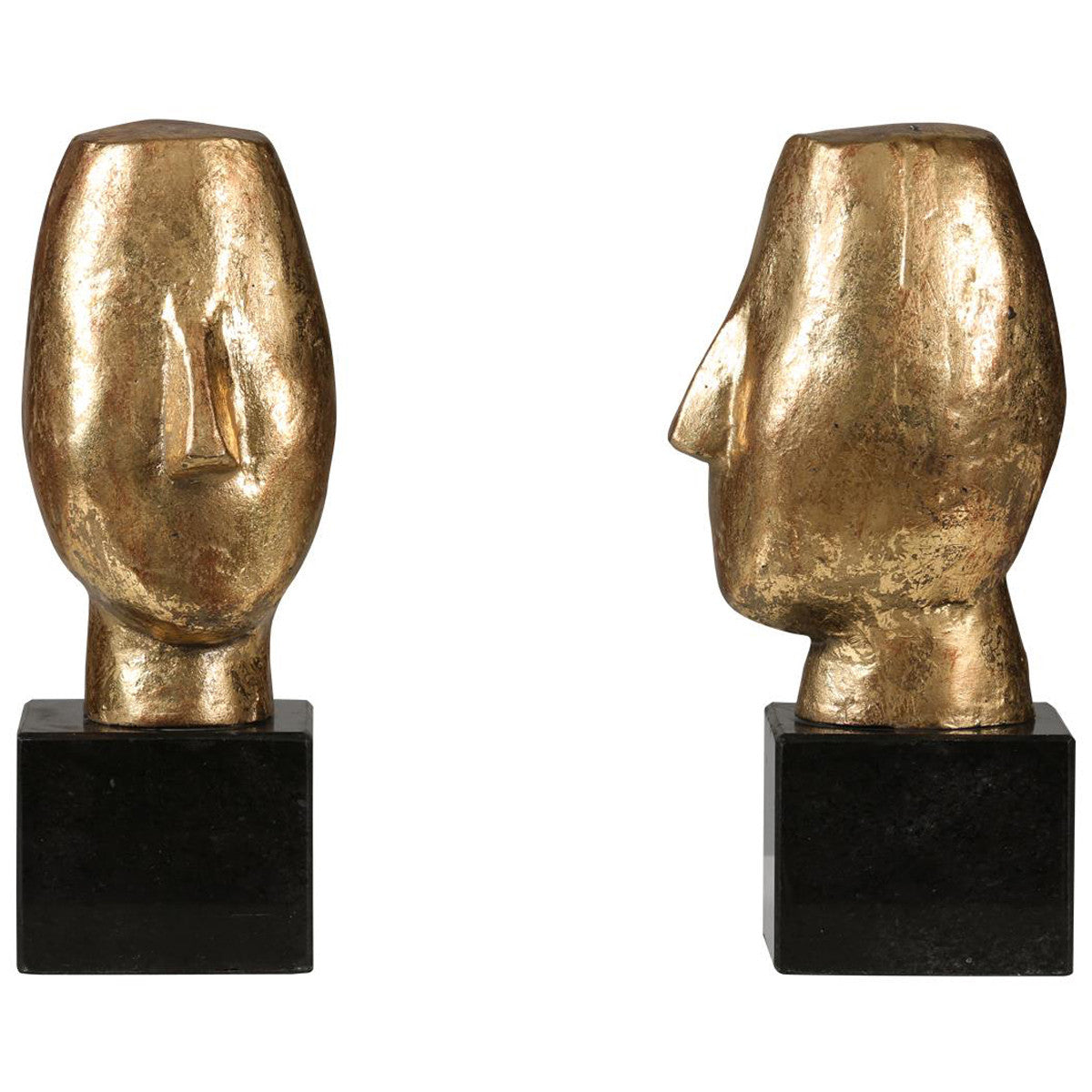 Villa &amp; House Alberto Statue Set of 2 in Gold